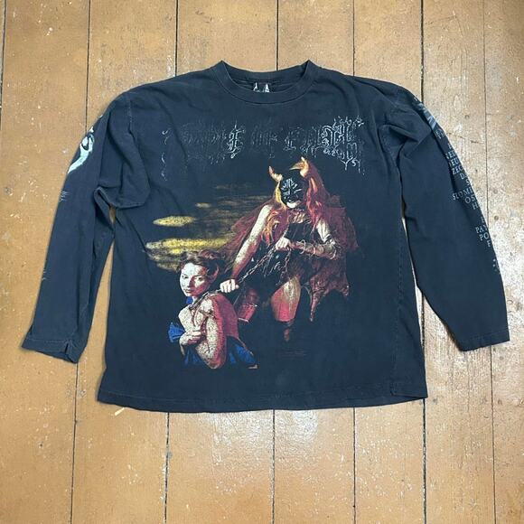 Vintage 1997 Cradle Of Filth The Rape And Ruin Of Europe Tour Long Sleeve - Picture 2 of 7